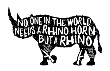 Rhino Horn Coffee slogan